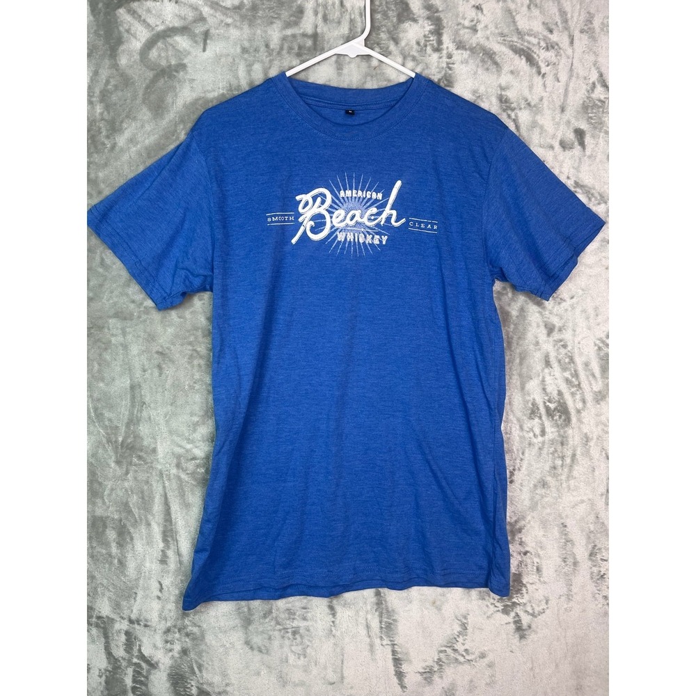 American‎ Beach Whiskey Men's Medium Royal Blue Short Sleeve Soft T-Shirt